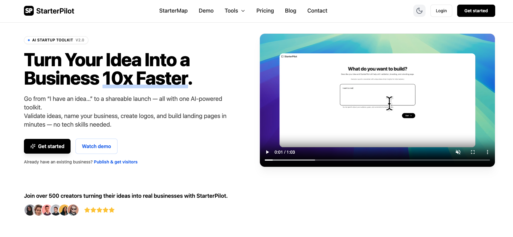 StarterPilot dashboard preview